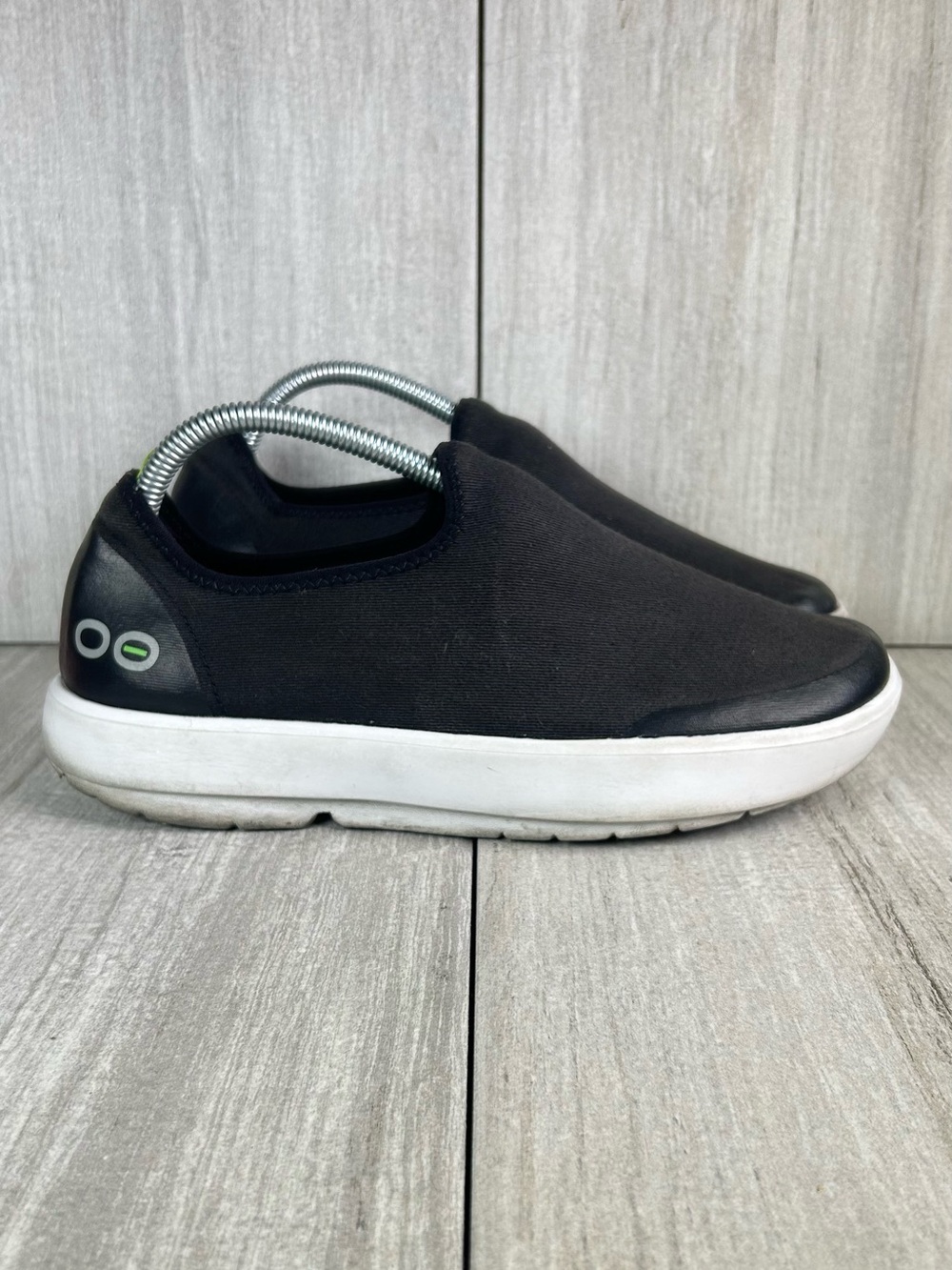 OOFOS OOmg Eezee Low Black Comfort Recovery Mule Slip On Shoe Womens Size 10
